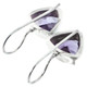 LARGE 11MM TRILLION CUT PUPLE AMETHYST 925 STERLING SILVER earrings