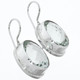 7/8" LARGE 18MM  PRASIOLITE GREEN AMETHYST 925 STERLING SILVER earrings