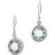 1/2" LARGE ROUND PRASIOLITE GREEN AMETHYST 925 STERLING SILVER earrings