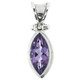 1" SPARKLING PURPLE AMETHYST MARQUISE CUT GEM 925 STERLING SILVER pendant