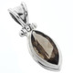 1" SPARKLING SMOKEY QUARTZ MARQUISE CUT GEM 925 STERLING SILVER pendant
