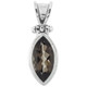 1" SPARKLING SMOKEY QUARTZ MARQUISE CUT GEM 925 STERLING SILVER pendant