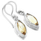 1/2" DAINTY YELLOW MARQUIS CITRINE 925 STERLING SILVER earrings