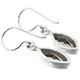 1/2" DAINTY MARQUIS SMOKY QUARTZ 925 STERLING SILVER earrings