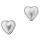 5/8" HEART PACIFIC OCEAN CULTURED MABE PEARL 925 STERLING SILVER POST earrings