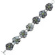 MOTHER OF PEARL SHELL FLOWER PERIDOT GEMSTONE 925 STERLING SILVER bracelet
