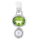 1 1/8" DAINTY SPARKLING PERIDOT FRESHWATER PEARL 925 STERLING SILVER pendant