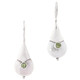 7/8" WHITE BIWA FRESHWATER PEARL PERIDOT GEMSTONE 925 SILVER earrings