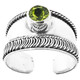 Bali Handmade Sparkling Peridot 925 Sterling Silver Toe Ring