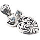 1 1/8" OWL BALI SCROLL BLUE TOPAZ BIRD 925 STERLING SILVER pendant