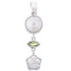 1 3/4" FLOWER MOTHER OF PEARL PERIDOT MABE PEARL 925 STERLING SILVER pendant