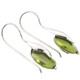 13/16" CUTE GREEN BIWA FRESHWATER COIN PEARL 925 STERLING SILVER earrings