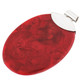 2 3/4" Oval Red Coral Bali Sterling Silver Pendant