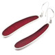1 3/4" Genuine Red Coral 925 Sterling Silver Drop Earrings