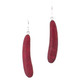 1 3/4" Genuine Red Coral 925 Sterling Silver Drop Earrings
