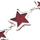 7-8" Sea Star Starfish Red Coral 925 Silver Bracelet