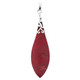 3" Exquisite Red Coral 925 Sterling Silver Pendant