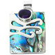 1 7/8" Paua Abalone Shell Amethyst Sterling Silver Pendant