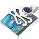 1 7/8" Paua Abalone Shell Amethyst Sterling Silver Pendant