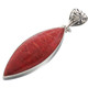 Eye Red Sponge Coral 925 Sterling Silver Pendant, 2 5/16"