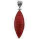 Eye Red Sponge Coral 925 Sterling Silver Pendant, 2 5/16"