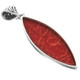 Eye Red Sponge Coral 925 Sterling Silver Pendant, 2 5/16"