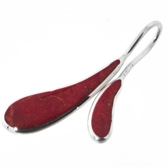 1 3/4" Adorable Ocean Red Coral 925 Sterling Silver Pendant