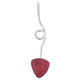 1 5/8" ADORABLE GENUINE RED CORAL 925 STERLING SILVER DROP pendant