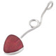 1 5/8" ADORABLE GENUINE RED CORAL 925 STERLING SILVER DROP pendant
