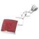 1 7/8" Dangling Red Coral 925 Sterling Silver Drop Pendant