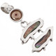 1 3/4" IRIDESCENT PEACOCK FRESHWATER STICK PEARL 925 STERLING SILVER pendant