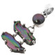 1 3/4" STACKED IRIDESCENT BLUE FRESHWATER STICKPEARL PEARL 925 SILVER pendant