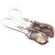 1" AMETHYST BRONZE-TONE  FRESHWATER STICK PEARL 925 STERLING SILVER earrings