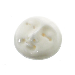 3/8" 10MM CLOSED EYES MOON MOONFACE BISON BONE UNDRILLED BEAD CAB cabochon