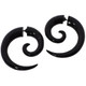 15/16" Fake Gauge Bison Horn Handcarved Post Earrings