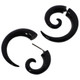 15/16" Fake Gauge Bison Horn Handcarved Post Earrings