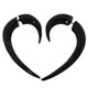 1 1/2" Fake Gauge Genuine Horn Hand Carving Post Earrings