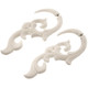 2 3/4" FAKE GAUGE WHITE BONE TRIBAL ORCHID FLOWER BODY JEWELRY POST earrings