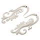 2 3/4" FAKE GAUGE BISON BONE ORGANIC TRIBAL CARVED BODY JEWELRY POST earrings