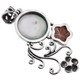 1 9/16" OCEAN BLUE MABE PEARL FLOWER SHELL 925 STERLING SILVER FILIGREE pendant