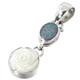 1 3/8" FLOWER MOTHER OF PEARL SHELL NATURAL OPAL 925 STERLING SILVER pendant