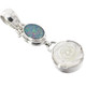 1 3/8" FLOWER MOTHER OF PEARL SHELL NATURAL OPAL 925 STERLING SILVER pendant