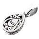 1" TEARDROP PEAR NATURAL PERIDOT SCROLL FILIGREE 925 STERLING SILVER pendant