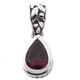 1" DAINTY PEAR TEARDROP RED GARNET SCROLL FILIGREE 925 STERLING SILVER pendant