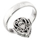 Teardrop Pear Garnet Scroll Filigree 925 Sterling Silver Stacking Ring