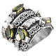 3.75ct Marquise Peridot 925 Sterling Silver Sz 6 Ring