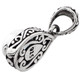 1" DAINTY TEARDROP PEAR BLUE TOPAZ SCROLL FILIGREE 925 STERLING SILVER pendant