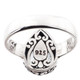 Teardrop Pear Green Peridot Scroll Filigree 925 Sterling Silver Stacking Ring