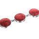 7"-8" HANDMADE ROUND RED SPONGE CORAL 925 STERLING SILVER bracelet