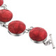 7"-8" HANDMADE ROUND RED SPONGE CORAL 925 STERLING SILVER bracelet